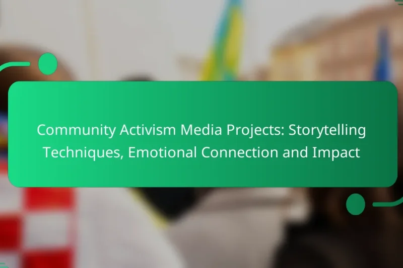 Community Activism Media Projects: Storytelling Techniques, Emotional Connection and Impact