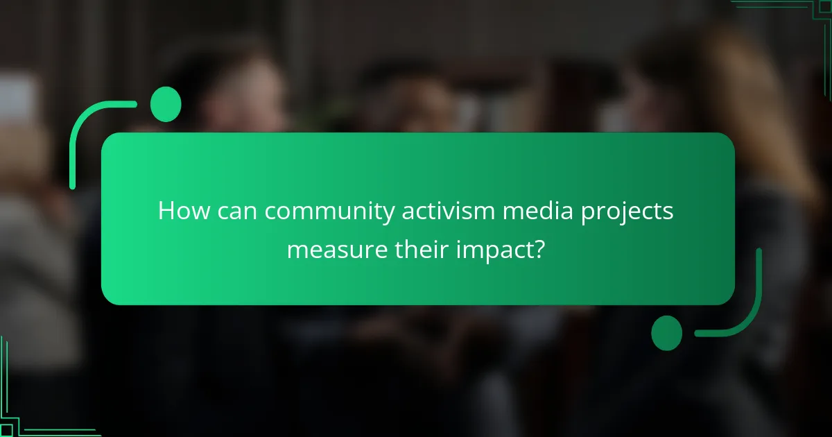 How can community activism media projects measure their impact?