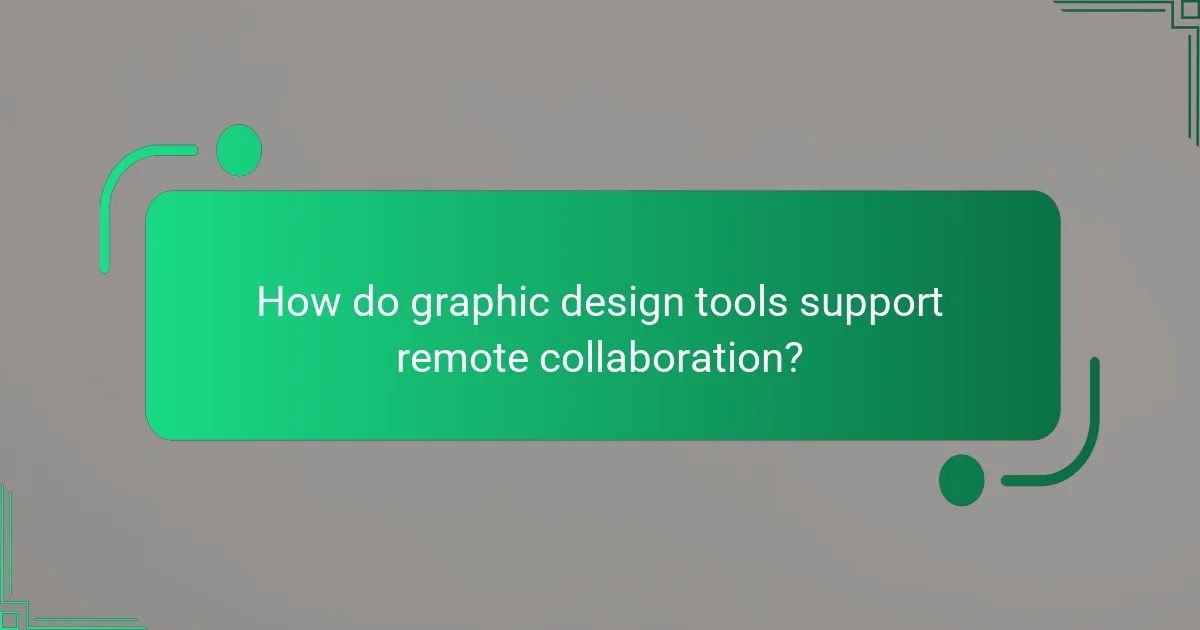 How do graphic design tools support remote collaboration?