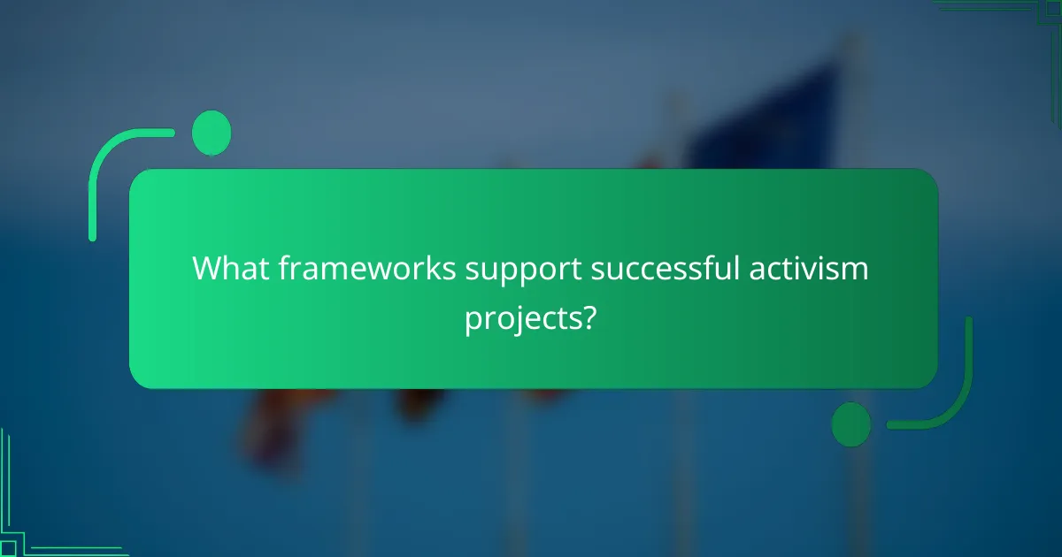 What frameworks support successful activism projects?